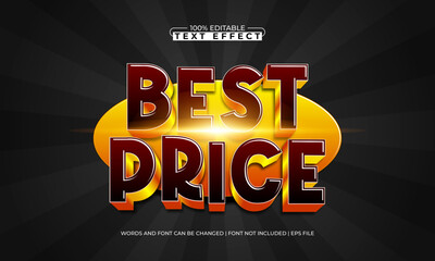best price editable text effect with a sale and discount text style