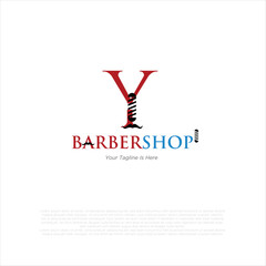 Letter y Barbershop Logo, suitable for any business related to barbershop with L initial