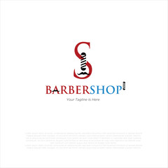 Letter s Barbershop Logo, suitable for any business related to barbershop with L initial