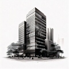 simple building icon logo illustration on isolated white background