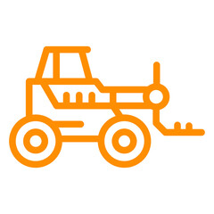 tractor isolated on white