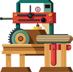  A picture of wood cutting machine isolated on white background