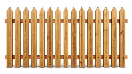 Wooden Picket Fence Section
