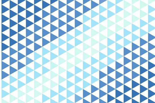 Blue mint triangular geometric pattern with seamless abstract symmetry. Modern polygonal concept