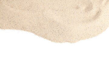 Light beach sand with lines on white background