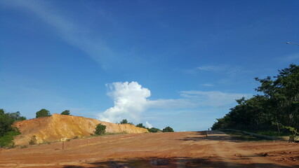 The beauty of a blue sky with white clouds
