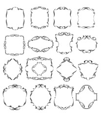 53.epsSet of vector retro frames with place for text. From the largest and best collection of frames.