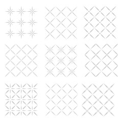 Fototapeta premium 60.eps Set of seamless patterns texture monochrome vector