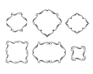 75.epsSet of vector frames black and white