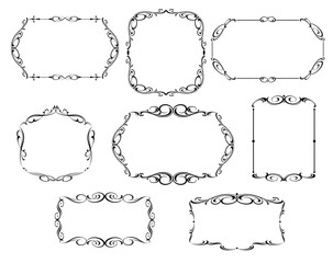 76.epsSet of vector frames black and white