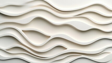 Obraz premium A textured white background features flowing, wavy patterns, creating a sense of movement and depth.
