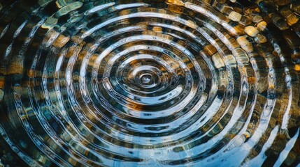 Tranquil Water Ripples Over Colorful Pebbles in Clear Stream