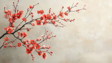 Summer spring tree branch flower photo overlays, perfect for adding a vibrant, natural frame