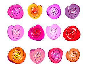 seamless pattern with colorful hearts