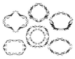 103.epsSet of vector frames black and white