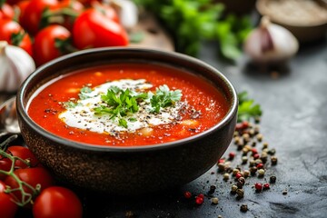 Creamy Tomato Soup, Bowl, Food