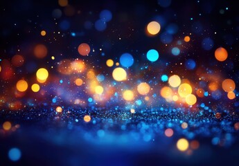 Obraz premium Vibrant Abstract Background with Bokeh Effect and Glittering Lights for Creative and Modern Aesthetic Design Purposes