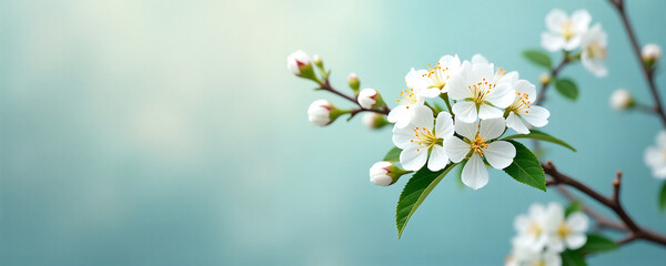 white flowers on a green background