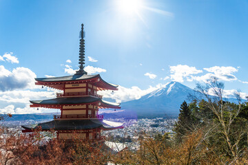 Obraz premium a view of Mount Fuji in Japan
