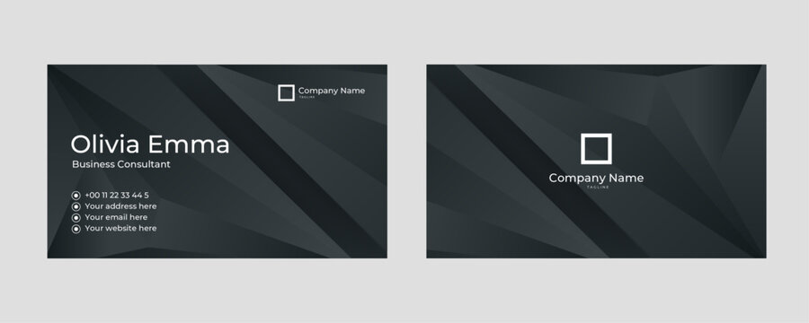Modern business card design black template