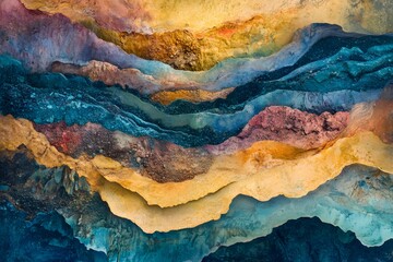 Abstract Layered Landscape Texture