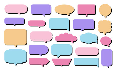 Obraz premium Simple speech bubbles set illustration of speech bubbles greeting decoration of different shapes