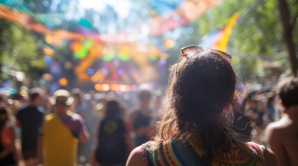 Festival Crowd Watching Stage Performance
