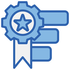 Expertise Level Blue White Icon