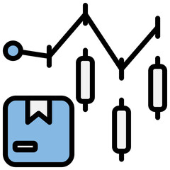 Trade Blue Black Icon