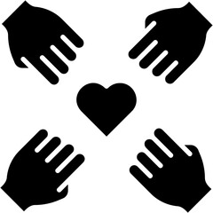 Fototapeta premium Volunteering Icon