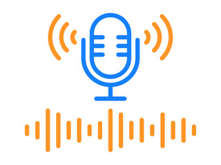 Podcast Audio icon. Podcast vector icon concept. Podcast symbols outline vector line icons.