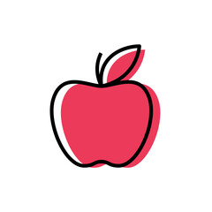 red apple icon element