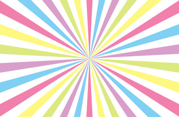 カラフルなサンバーストの背景素材