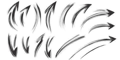 Fototapeta premium Dynamic arrow designs graphic elements png with transparency background modern style high-quality visuals