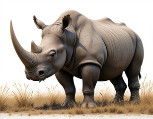 Obraz premium Majestic Guardian: Rhinoceros Collection, 