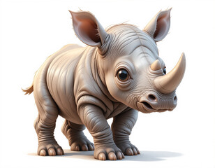 Obraz premium Majestic Guardian: Rhinoceros Collection, 