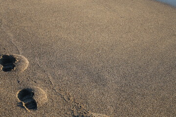 Beach sand writing. High quality photo