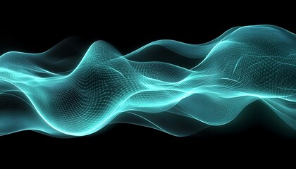 Cyan wave abstract background