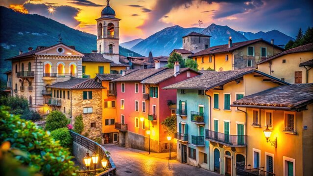 Explore charming Barcis, Friuli Venezia Giulia: Historic buildings, scenic streets, and stunning Italian Alps photography await.