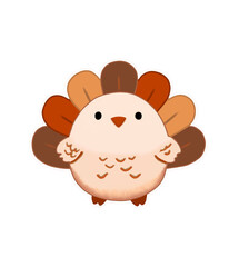 Sticker&icon Turkey Cartoon Minimal