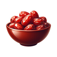 Red date isolated on transparent background
