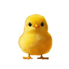 Obraz premium Cute Yellow Chick Staring with Big Eyes, Playful and Adorable Look