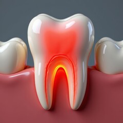 Inflamed Tooth with Pulp Pain and Gumline Issue