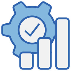 Optimization Blue White Icon