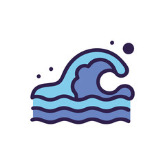 Splashing ocean wave icon