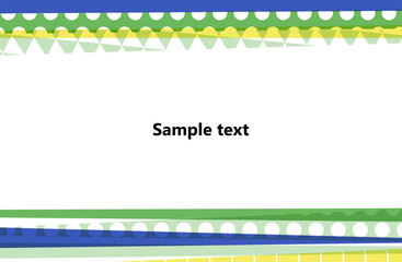 カラフルなジオメトリックパターンのボーダーフレーム