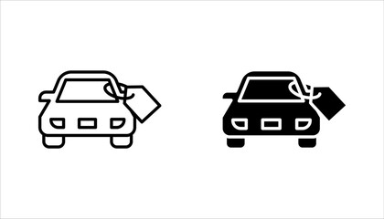 Buying car icons set. buying car vector icons for web design, vector illustration on white background