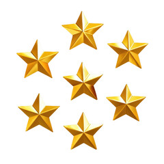 Obraz premium Golden Star Shapes on a Black Background for Design Elements