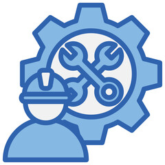 Maintainer Blue White Icon