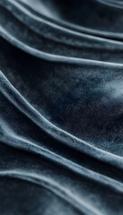 Soft blue velvet fabric is beautifully draped and flowing across the frame